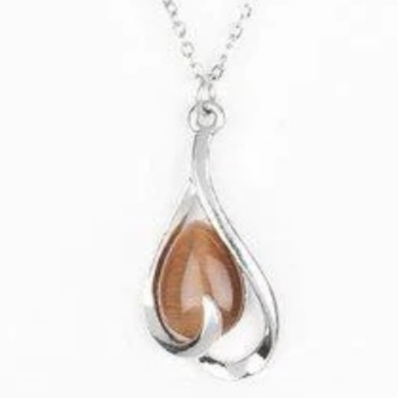 Elegant Silver and Orange Jewelry Set - Picture 3 of 3